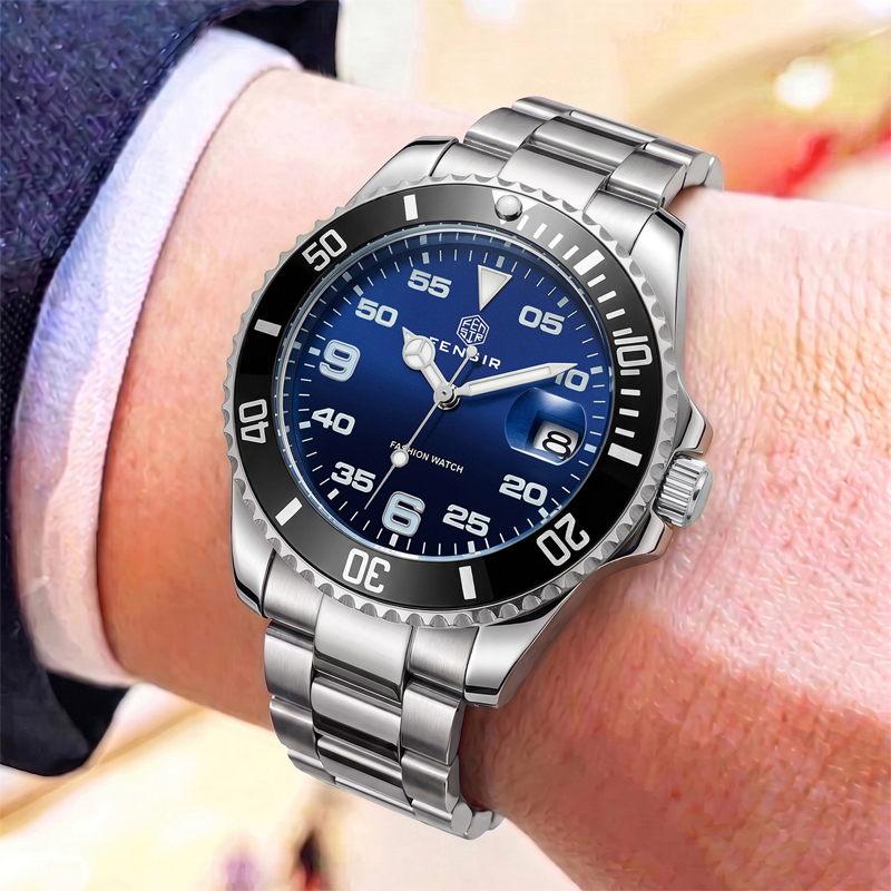 Luxury Watch It - Classic men's quartz watch with a