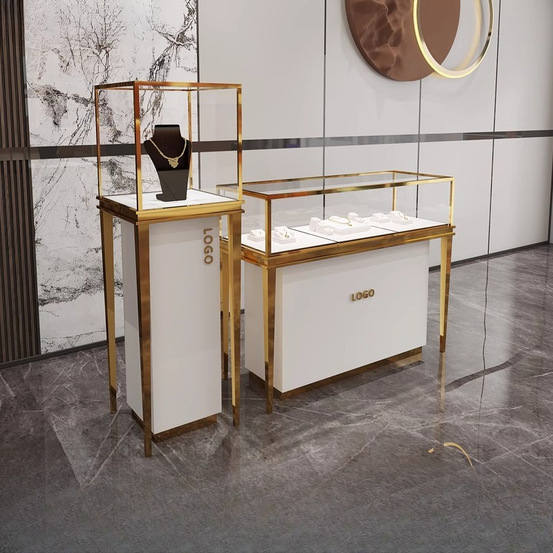 Luxury Watch Grade - High-grade stainless steel jewelry display cabinet
