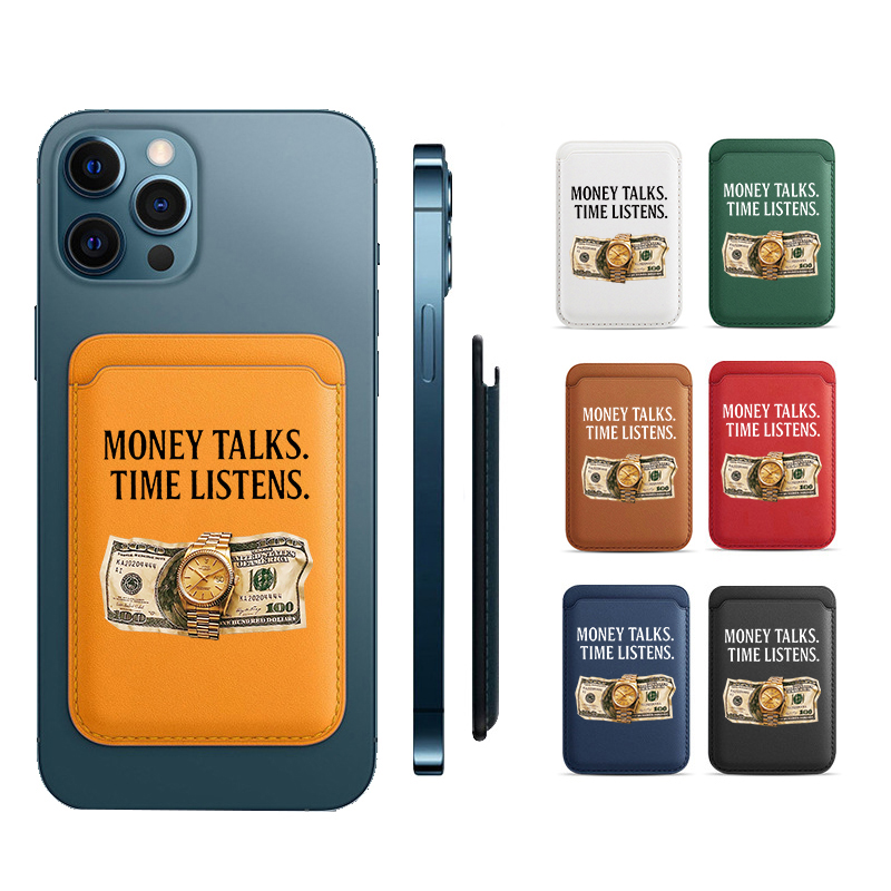 Luxury Watch Quote - Upgrade Magnetic White Leather Wallet Case