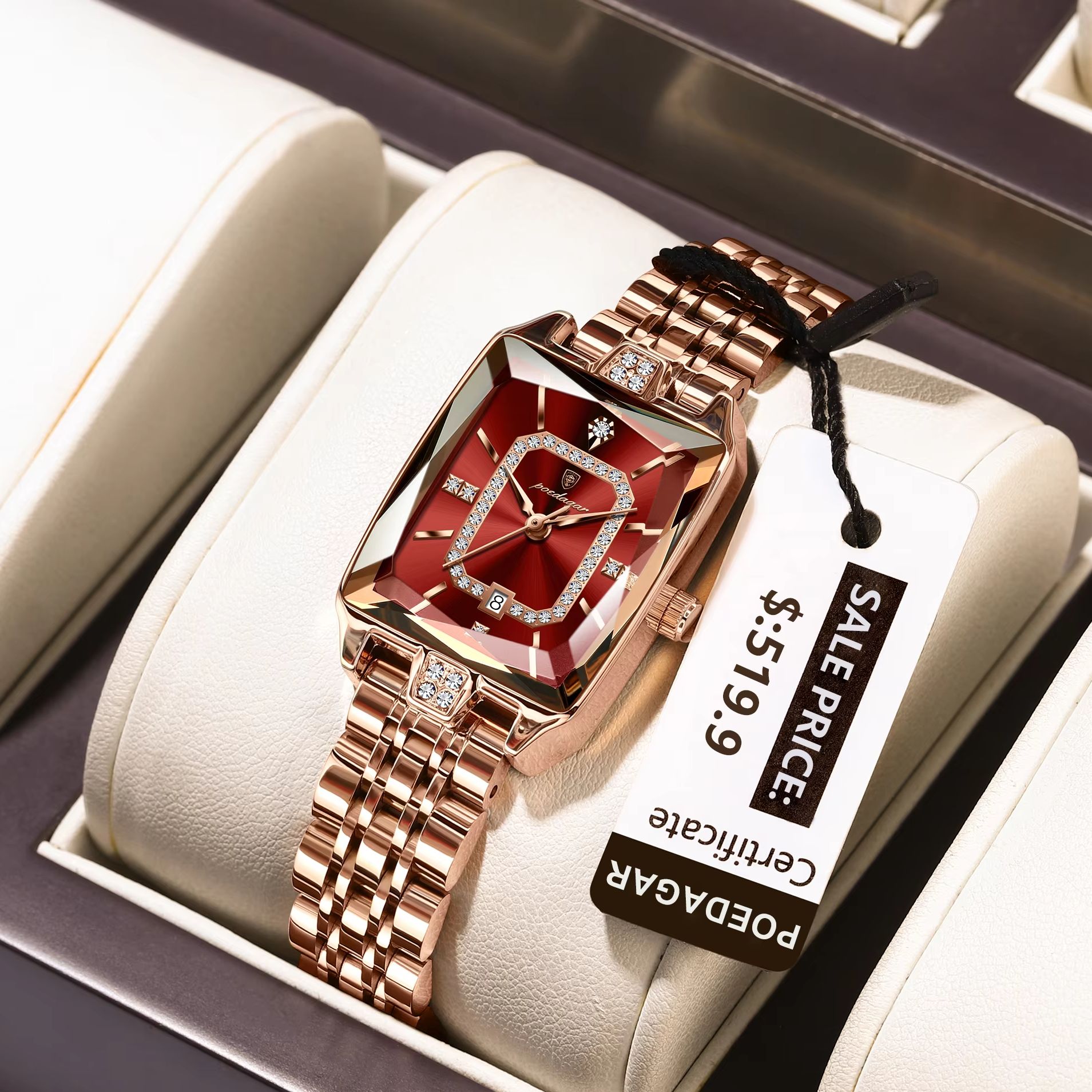 Luxury Watch Ladies - POEDAGAR Fashion Elegant Women Wristwatch Waterproof