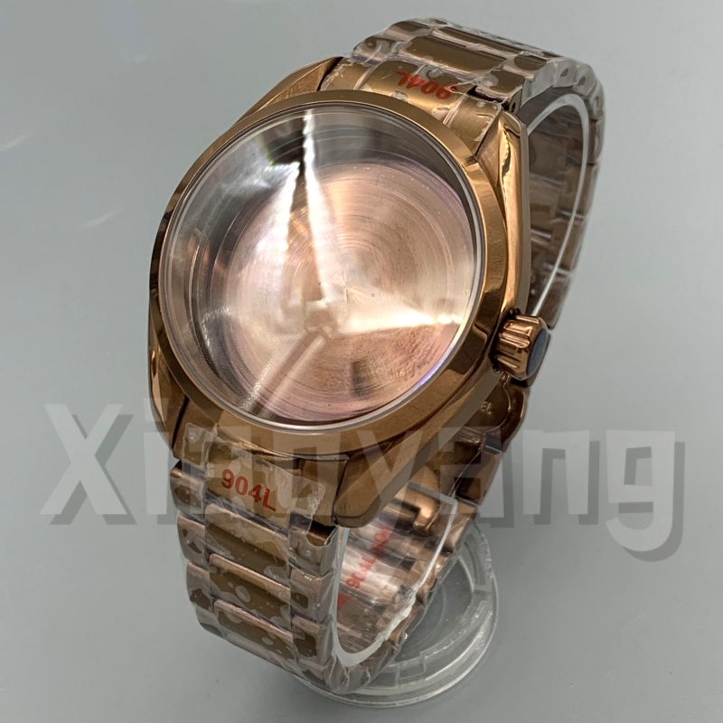 40MM NH35 Polish Bezel Rose Br - Bronze Case Watch 评论和价格
