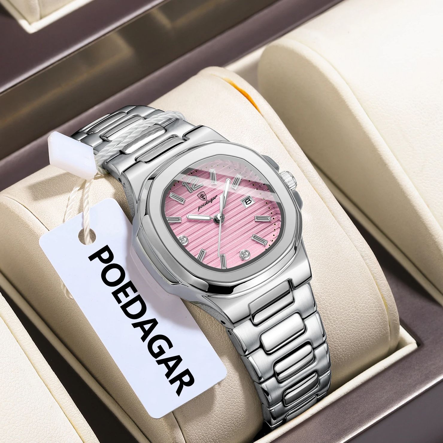 POEDAGAR Square Fashion Woman  - Luxury Watch Ladies 评论和价格