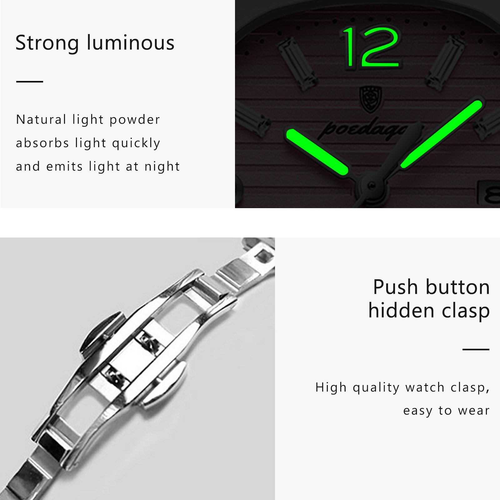 POEDAGAR Square Fashion Woman  - Luxury Watch Ladies 评论和价格