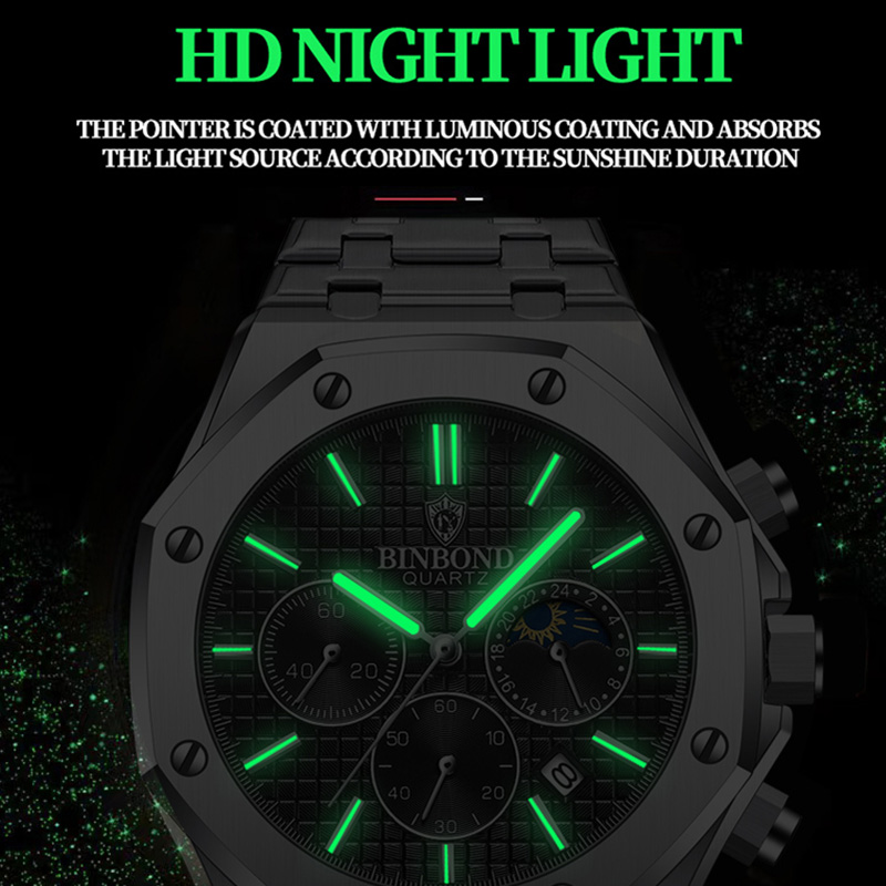 BINBOND Quality Men Watch Luxu - Rolex Watch Daytona 评论和价格