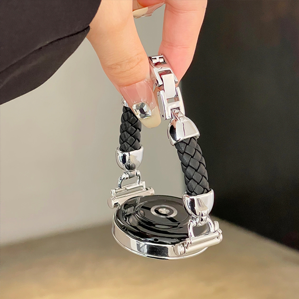 Metal Leather Woven Strap For  - Luxury Watch Galaxy 评论和价格