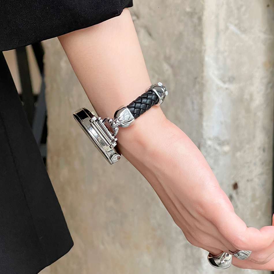 Metal Leather Woven Strap For  - Luxury Watch Galaxy 评论和价格