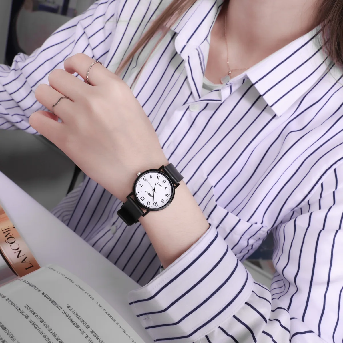 Simple Black Watch Quartz Watc - Luxury Watch Ladies 评论和价格
